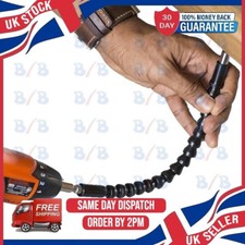 12" FLEXIBLE DRILL EXTENSION SCREWDRIVER BIT LONG FLEXI 1/4" HOLDER DRIVER BENDY