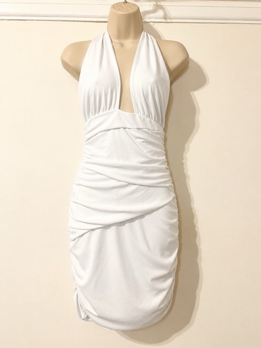 Zara white halterneck ruched - zara,
