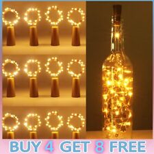 BUY 4, GET 8— Bottle String Lights Battery Cork Shaped Wedding Party 20 Led 2M