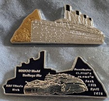 Titanic Gold Silver ice berg Coin Wrek Unesco Site Famous Ship 1912 Movie Old UK