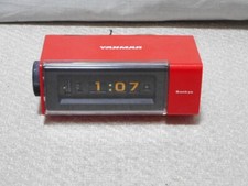 Sankyo 612 Flip Clock Retro Digital Reversible Alarm Clock Red Vintage Working