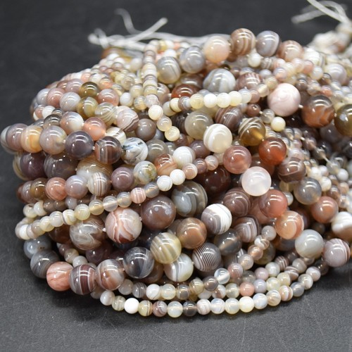 Botswana agate round - botswana, beads