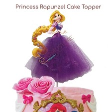 Princess Rapunzel Cake Topper Organza Dress Girls Bday Handmade, Made in UK