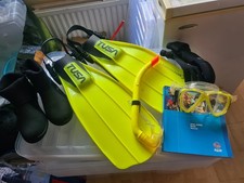 Diving Set Flippers, Mask, and Snorkel