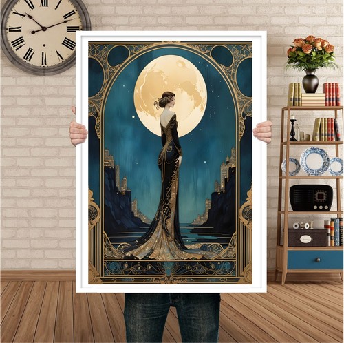 Art deco portrait wall - deco,