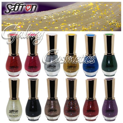Saffron glitter nail - glitter, polish