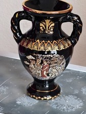 Large 24K gold paintet Greek vase Greek porcalain vase