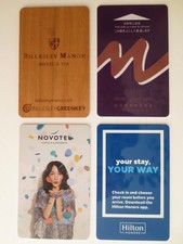 4 x HOTEL ROOM KEY CARDS