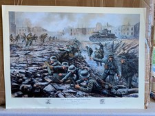 Russian Front Military  ltd ed art Print Battle on the Volga, Stalingrad German