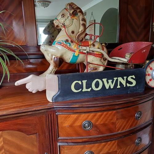 Clowns hand painted fairground - hand,