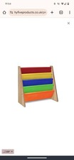 Children's Bookcase Book Shelf Storage Bookshelf Shelves Rainbow Fabric 4 Tier