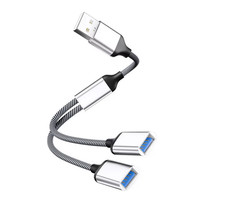 USB Splitter 1 Port, Dual USB