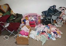 Large Doll Bundle Includes Baby Born & Silver Cross Buggy & Other Accessories