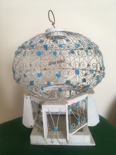 Vintage wirework bird - vintage, cage