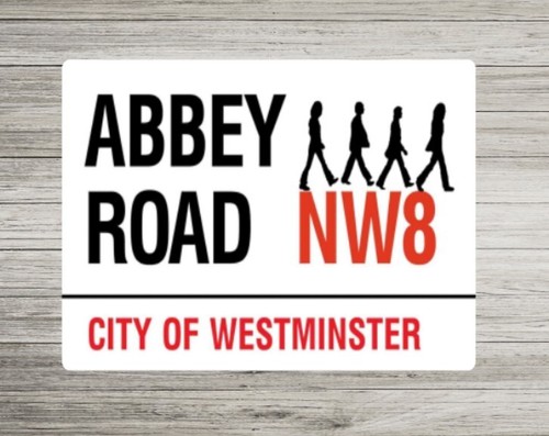 Metal signs abbey road - metal, signs,