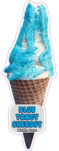 Ice cream van sticker blue - ice,