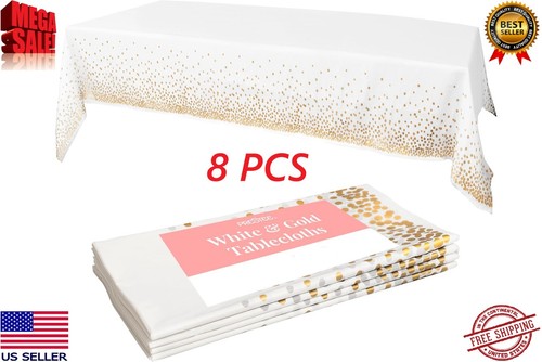 White and gold - gold, tablecloths