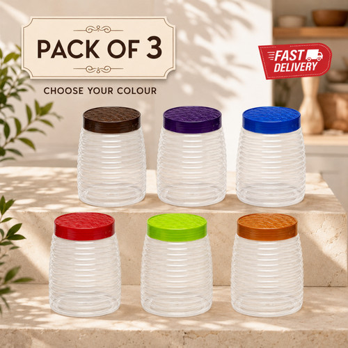Plastic storage jars - storage,