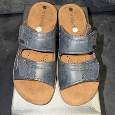 Pavers Blue Leather Mens Fully