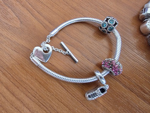 Pandora silver bracelet with - pandora,
