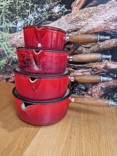 Vintage creuset red cast - vintage, le