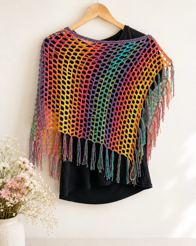 Handmade crochet rainbow - handmade,