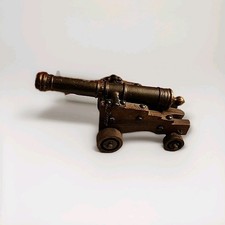 Vintage 8" Brass Cannon w/