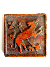 ANTIQUE ENCAUSTIC FLOOR TILE