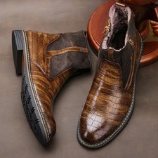 Mens Ankle Boots Shoes Warm Lined Comfort Fashion Footwear Brown Black Boots