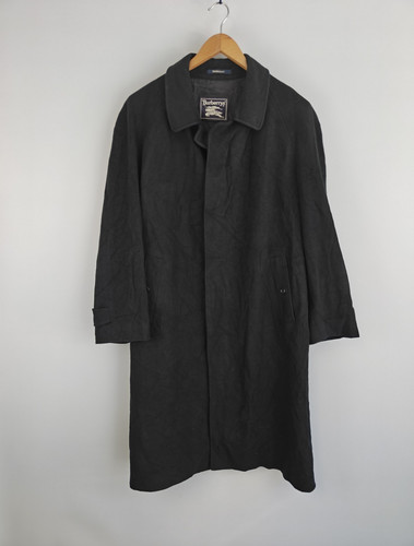 Burberrys black wool - black, overcoat