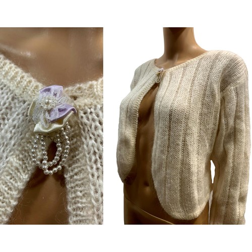 80s romantic cream mohair - cream,