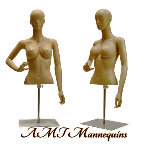 Skin tone female half - skin,