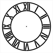 Thin Roman Numeral Clock