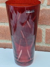 Parlane Collection, Ruby Red Glass Vase. 25cm, VGC