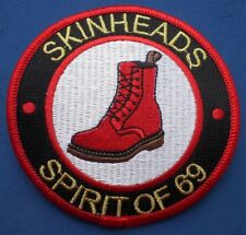 Skinheads Spirit of 69 Circle Red, Black & White Embroidered Patch
