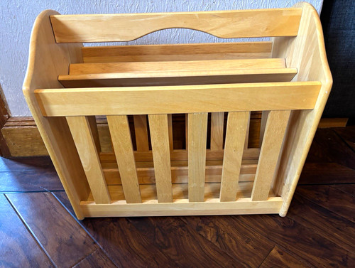 Wood freestanding magazine - wood,