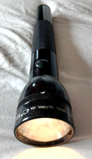 VINTAGE MAGLITE / MAG-LITE BLACK METAL TORCH FLASHLIGHT ADJUSTABLE BEAM SECURITY