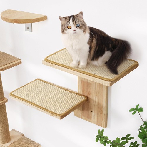 Wooden wall cat perch - cat, shelf
