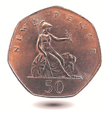 1976 50 Pence Coin 50th