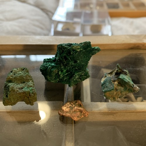 Malachite raw green - , natural