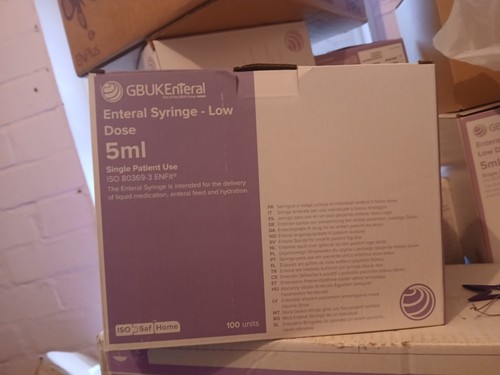 5ml enteral syringe 100 units