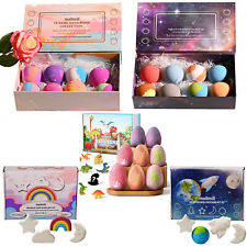 LUXURY BATH BOMBS GIFT SET ADULT KIDS ESSENTIAL OILS SHEA BUTTER FIZZ PRESENT