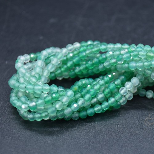Faceted round beads - 3mm,