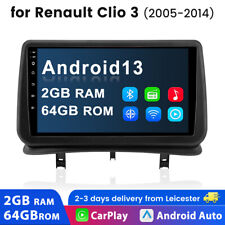 For Renault Clio 3 2005-14 CarPlay Android 13 Car Stereo Radio GPS Nav BT WIFI