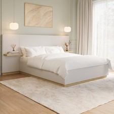 Cream Upholstered King Size