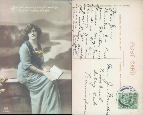Woman with open book - an,