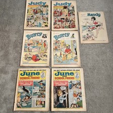 Judy , Bunty , Mandy, June & School Friend Girls Comic 1971 bundle 