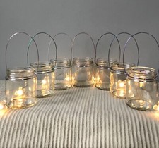 Handmade Hanging glass jar