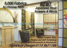 D145041 5000 Fabrics to choose from New Japanese Shoji Screens and Blinds. Notti