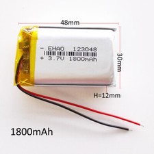 1800mAh 3.7V LiPo polymer